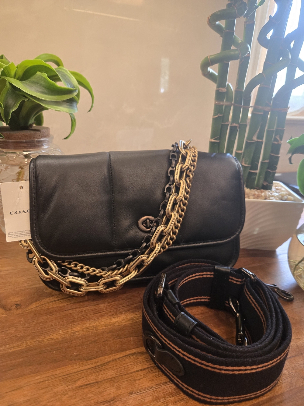 NWT Coach 1941 Quilted Leather Dinky 23 Bag Black C6616 Unisex
